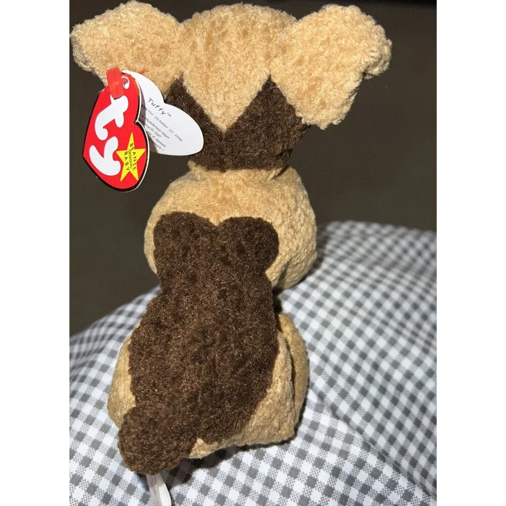1996 Ty Beanie Baby TUFFY THE DOG With Rare Multiple Tag Errors Retired New Cond
